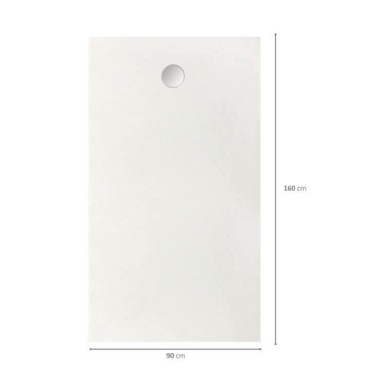 Receveur de douche en résine - Rectangulaire - 160x90x3,5 cm - OCEANI