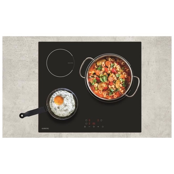 Plaque de cuisson induction OCEANIC 3 foyers L60 x P52 cm OCEATI3Z7