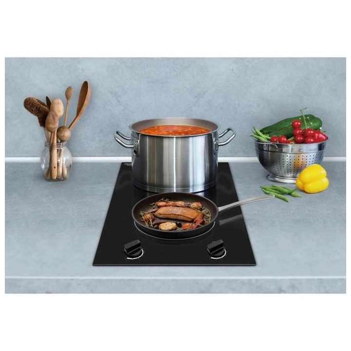 Plaque de cuisson vitrocéramique OCEANIC 2 foyers L28,8 x P52cm OCEAT