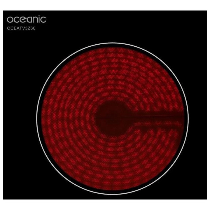 Plaque de cuisson vitrocéramique OCEANIC 3 foyers L56 x P49 cm OCEATV