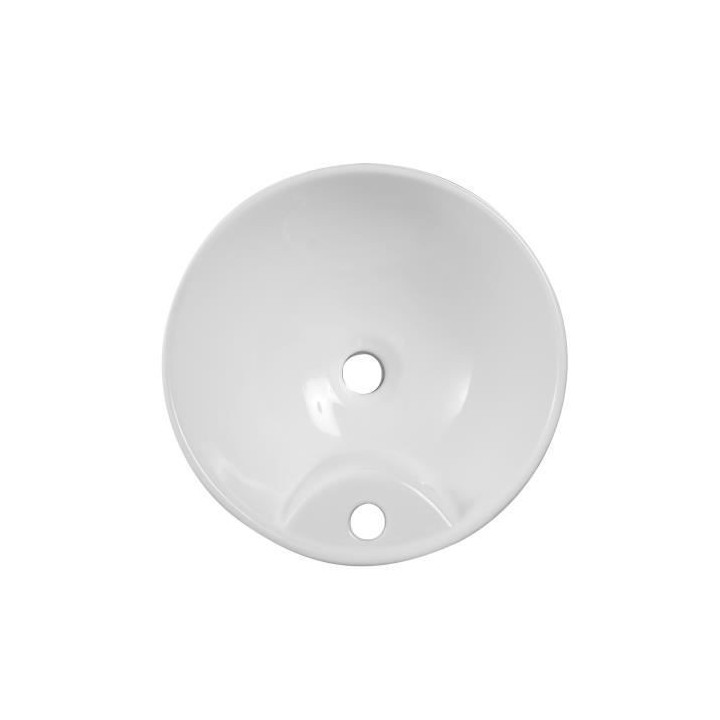 Vasque a poser en céramique forme bol OCEANIC - 41x41x18,5 cm Tanã