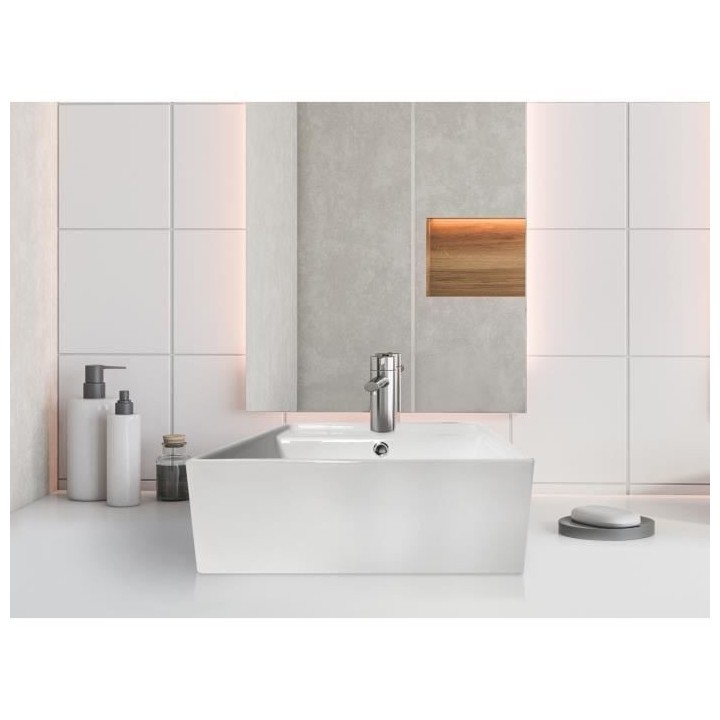 Vasque a poser en céramique forme carrée OCEANIC - 41,5x41,5x15 cm L