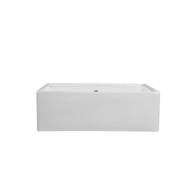 Vasque a poser en céramique forme carrée OCEANIC - 46x46x16 cm Lenã