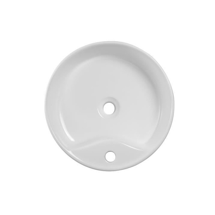 Vasque a poser en céramique forme ronde OCEANIC - 46x17 cm Segurã