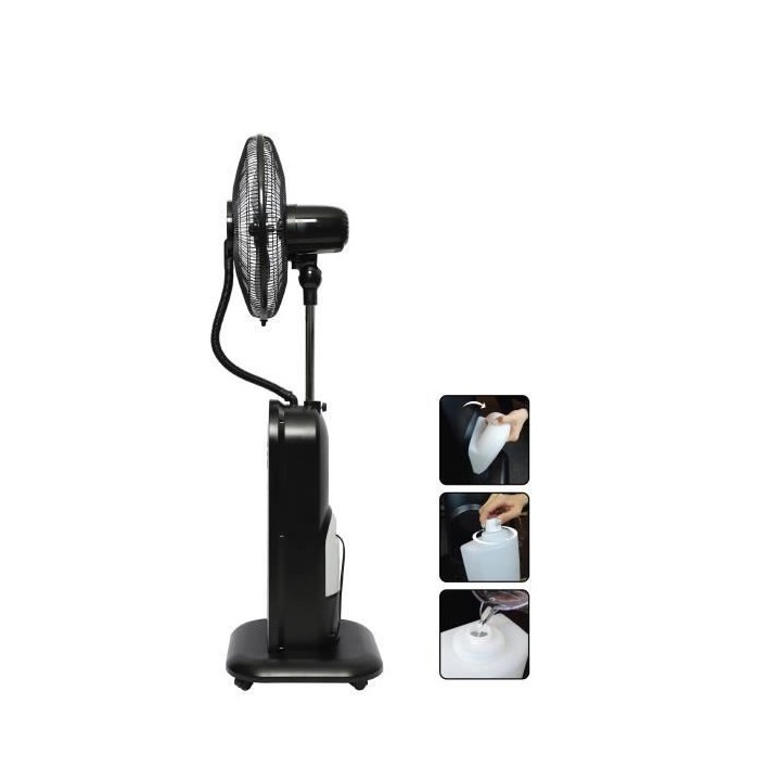 Ventilateur brumisateur sur pied 3 en 1 OCEANIC - Fonction Ioniseur d'