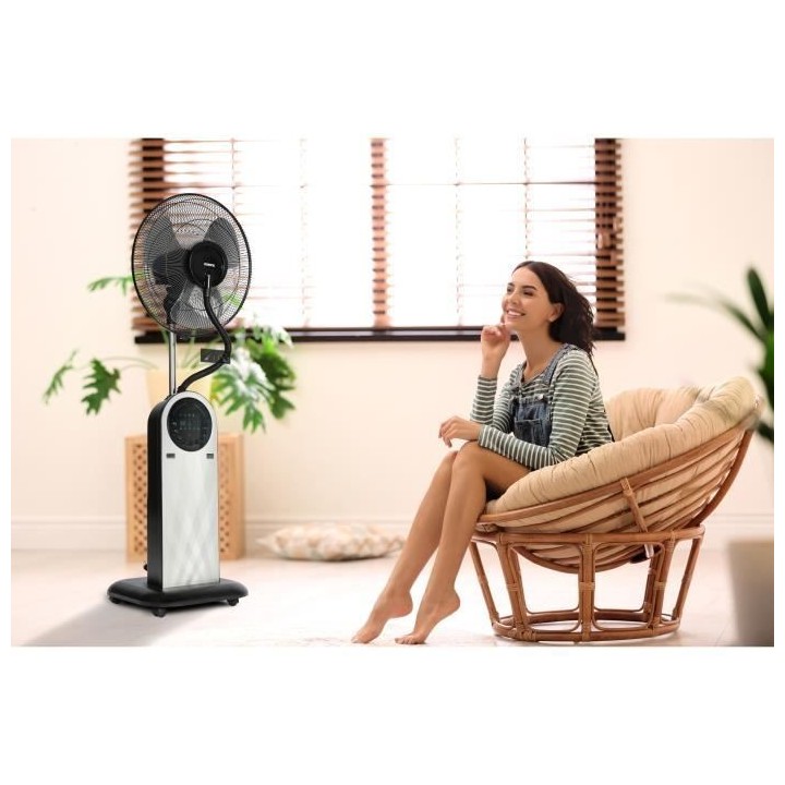 Ventilateur brumisateur sur pied 3 en 1 OCEANIC - Fonction Ioniseur d'