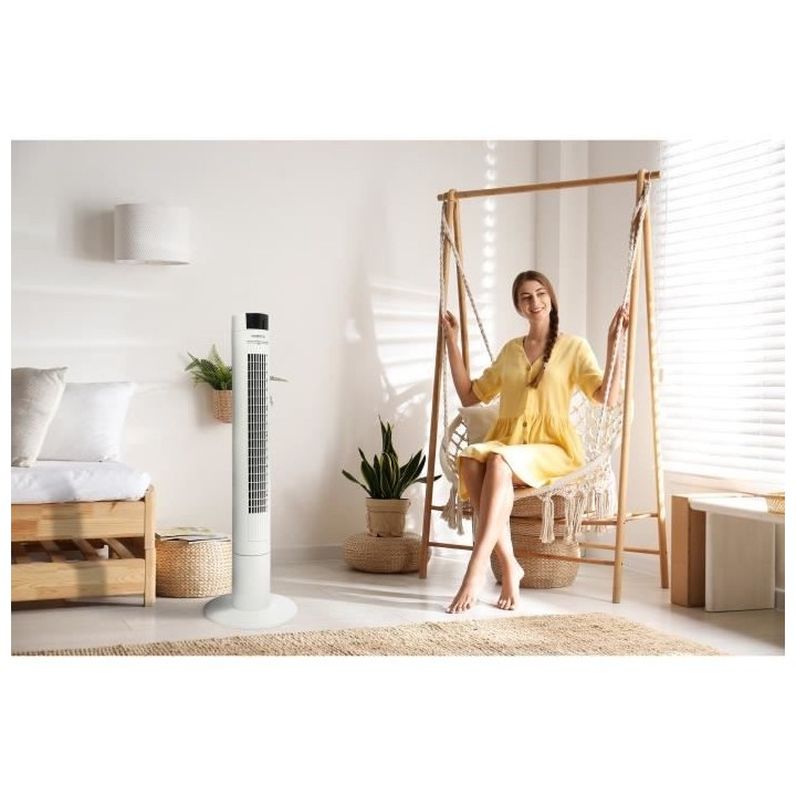 Ventilateur colonne OCEANIC - 45W - Hauteur 102 cm - Oscillation autom