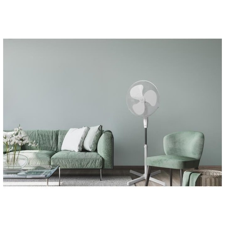 Ventilateur sur pied OCEANIC - 45W - Diametre 40 cm - Hauteur réglabl