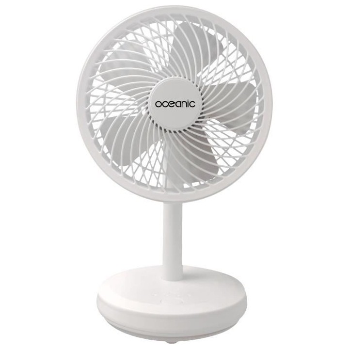 Mini Ventilateur Rechargeable OCEANIC - Batterie Li-Ion 2,6 Ah - USB -
