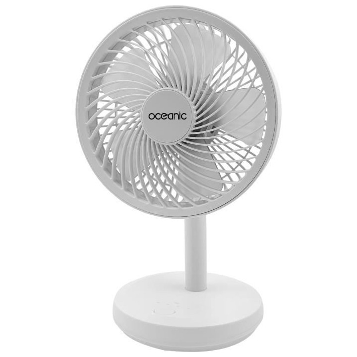 Mini Ventilateur Rechargeable OCEANIC - Batterie Li-Ion 2,6 Ah - USB -