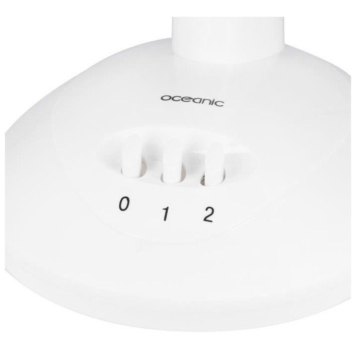 Ventilateur de table OCEANIC - 30W - Diametre 23 cm - 2 vitesses - Osc
