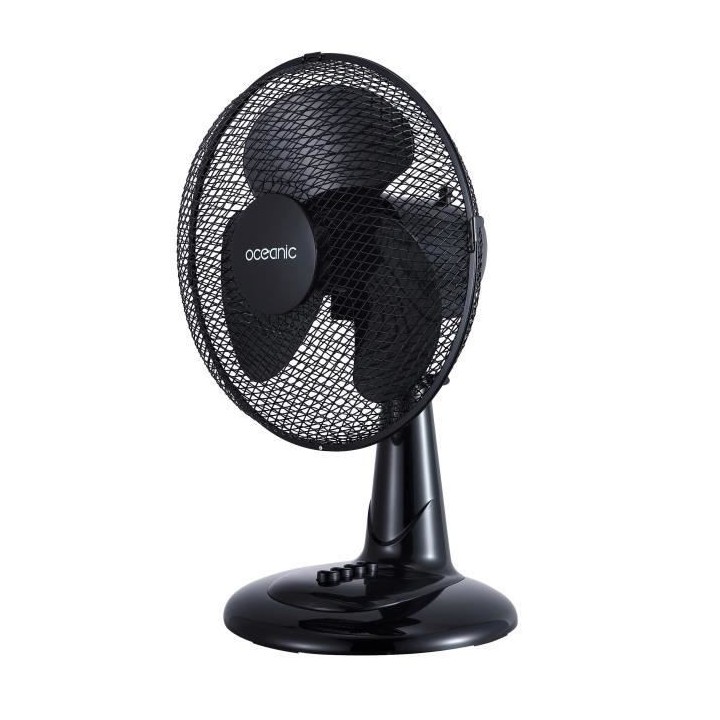 Ventilateur de table OCEANIC - 40W - Diametre 30 cm - 3 vitesses - Osc