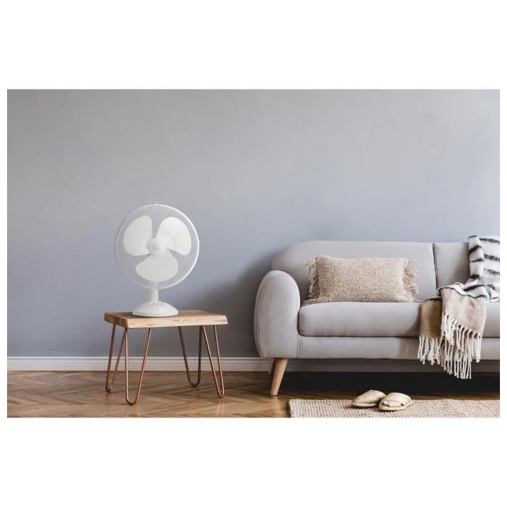 Ventilateur de table OCEANIC - 40W - Diametre 30 cm - 3 vitesses - Osc