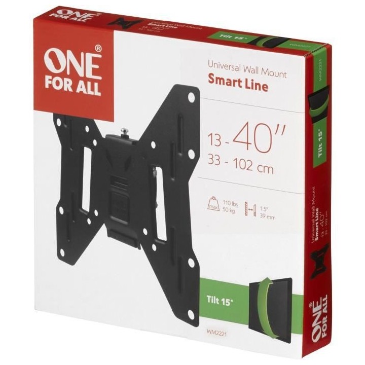 ONE FOR ALL WM2221 Support TV Smart 33-102 cm (13-40'') - Poids max. :