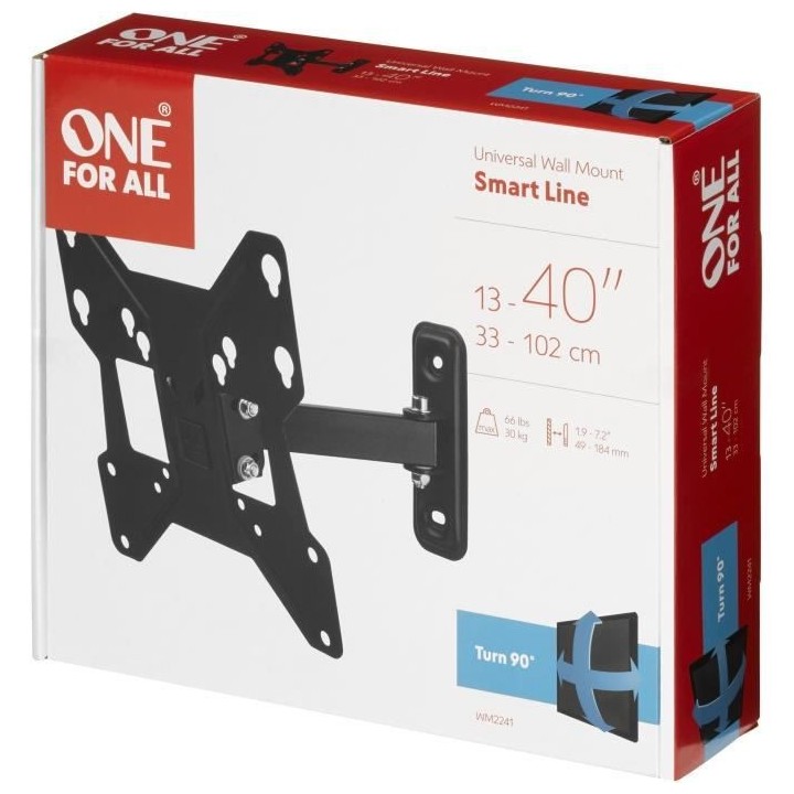 ONE FOR ALL WM2241 - Support mural avec réglage d'inclinaison et de r