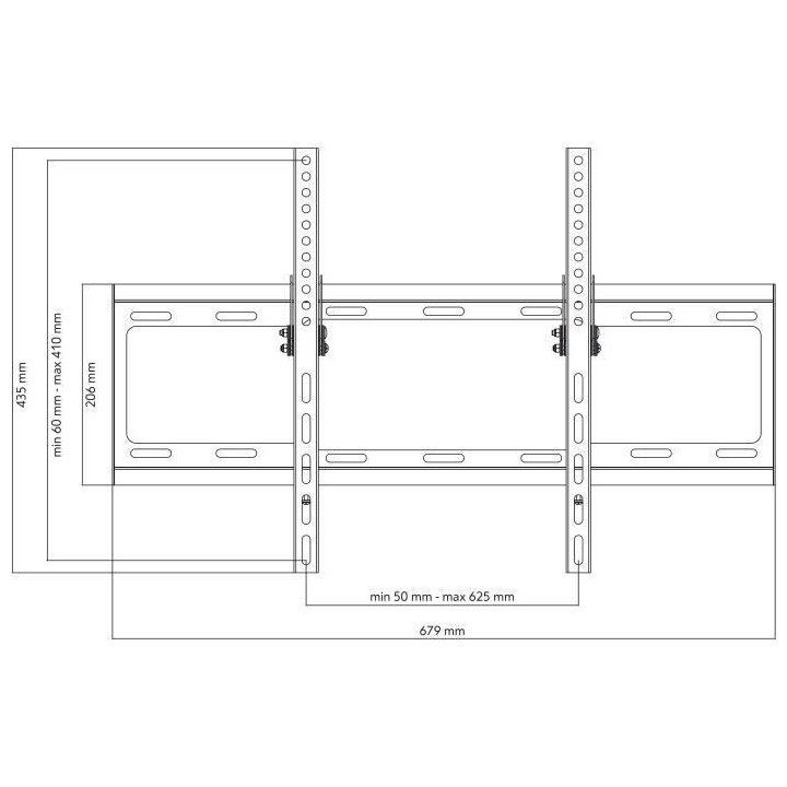 ONE FOR ALL WM2621 - Support mural avec réglage d'inclinaison de 15°