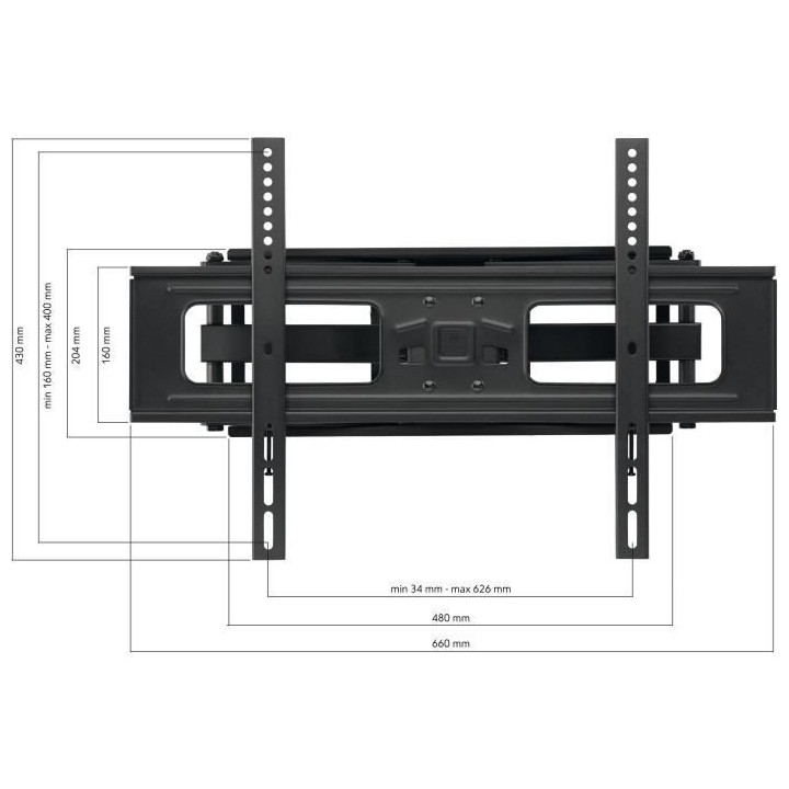 ONE FOR ALL WM4661 Support mural inclinable et orientable pour écran