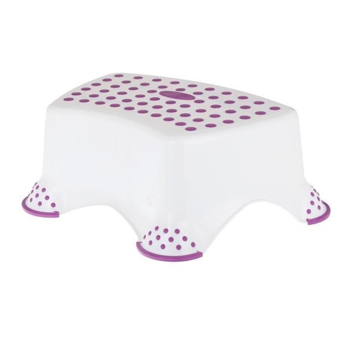 MILL'O BÉBÉ Marche-Pieds Blanc Violet Décor Hippo