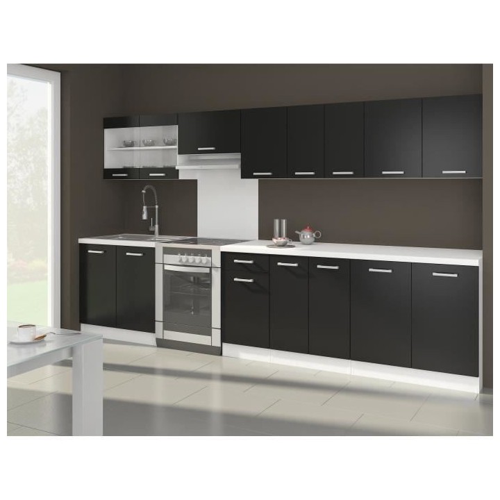 ULTRA Cuisine complete avec plan de travail L 3m20 - 9 éléments - No