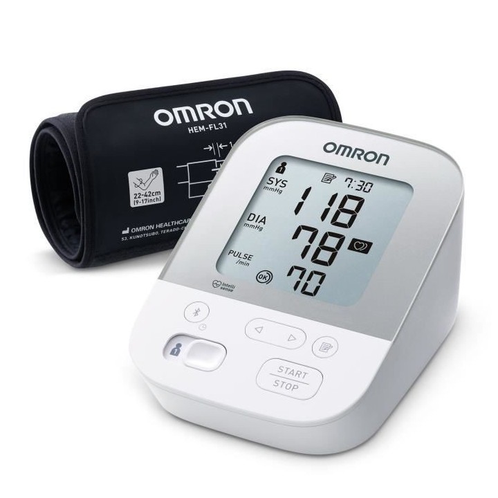 OMRON X4 Smart Tensiometre Bras connecté - Connexion Bluetooth pour l