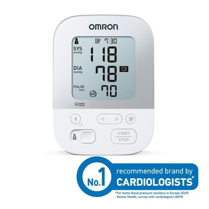 OMRON X4 Smart Tensiometre Bras connecté - Connexion Bluetooth pour l