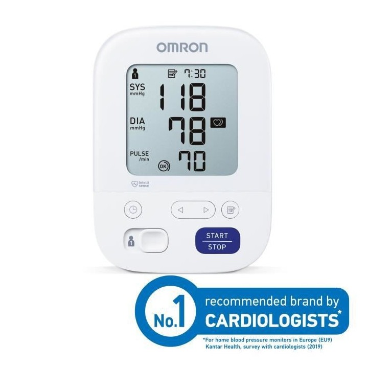 OMRON X3 Comfort Tensiometre Bras - Technologie Brassard Intelli Wrap