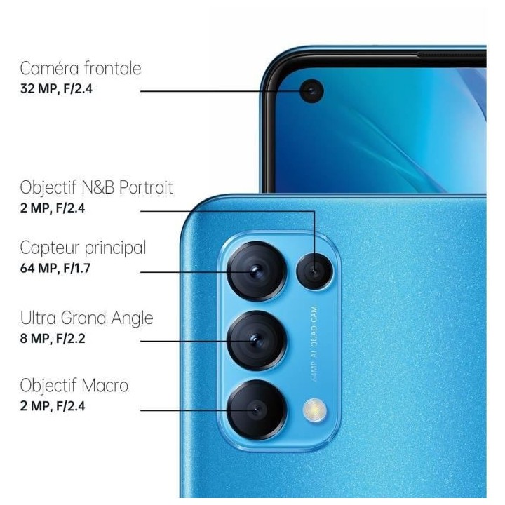 OPPO Find X3 Lite 5G 128Go Bleu