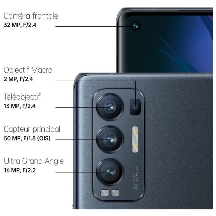 OPPO Find X3 Neo 5G 256Go Noir