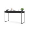 TVILUM Bureau 3 tiroirs - Décor frene noir - L 125,8 x P 51,6 x H 76,5 cm - TYLI