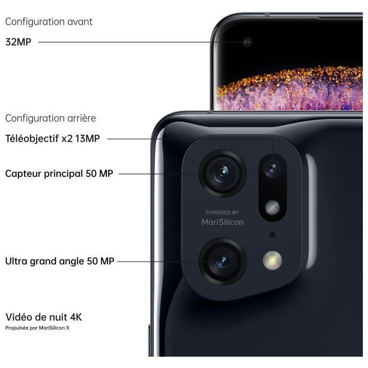 OPPO Find X5 Pro 5G 256Go Noir Glacé