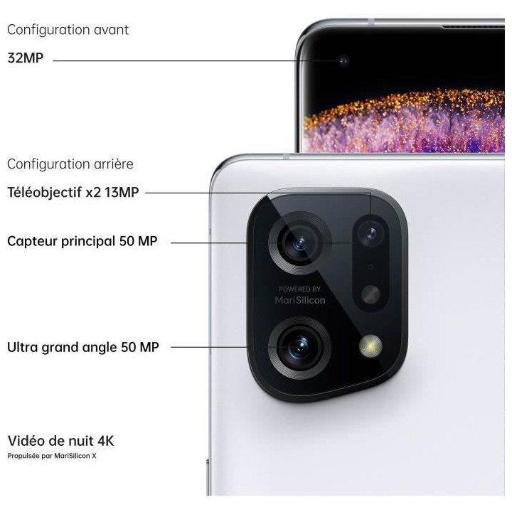 OPPO Find X5 256Go 5G Blanc