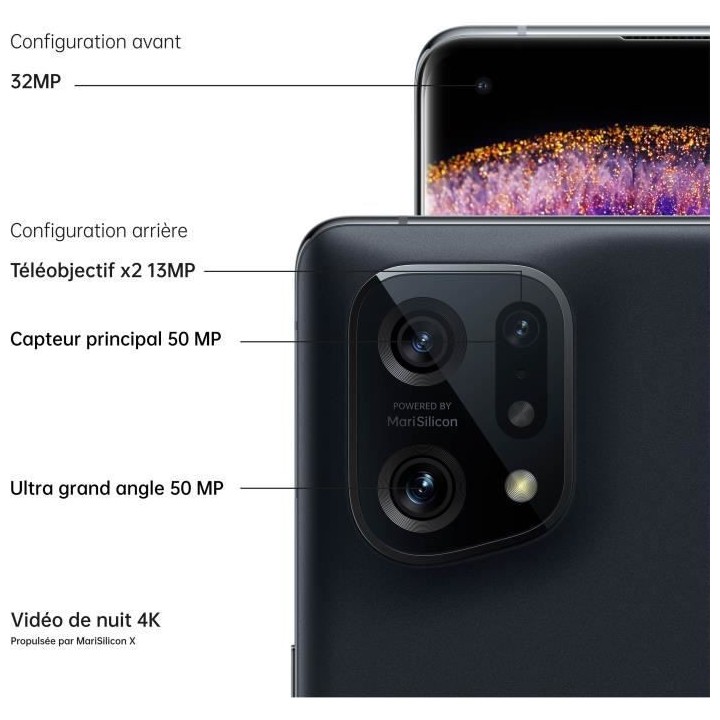 OPPO Find X5 256Go 5G Noir