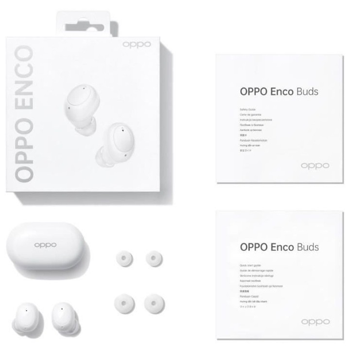 OPPO Enco Buds - Ecouteurs Bluetooth Sans Fil - Protection IP54 - Auto