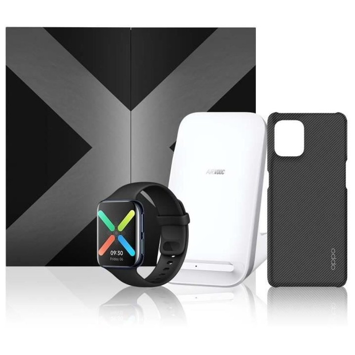 OPPO Watch 46mm + Chargeur a Induction AirVOOC + Coque de protection K