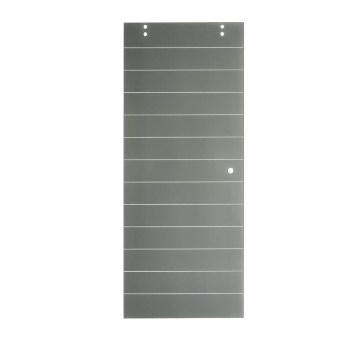 OPTIMUM - Porte coulissante en verre dépoli ciselé gris + rail appar