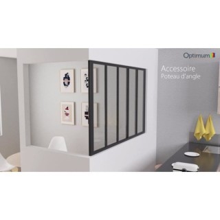 OPTIMUM Poteau angle verriere - H1150 - Noir