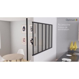 OPTIMUM Poteau terminaison verriere - H1150 - Gris