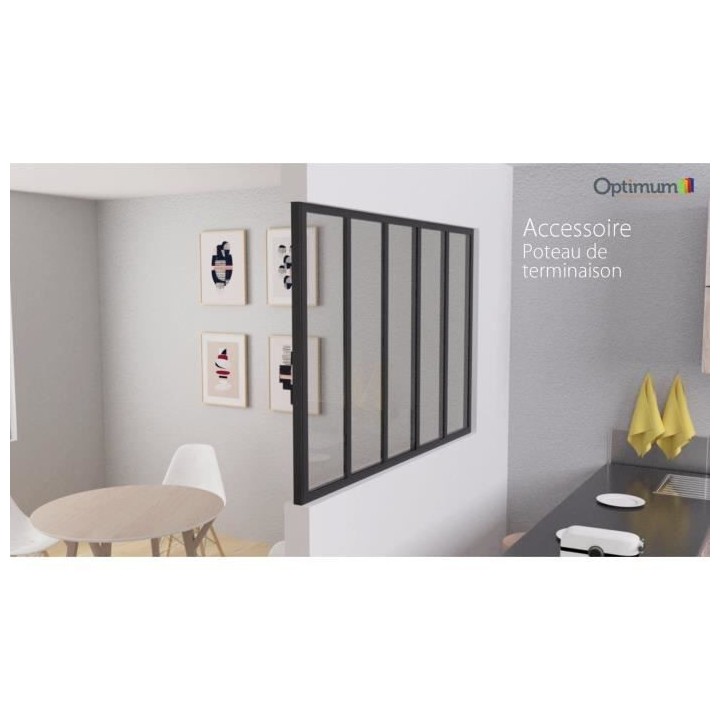 OPTIMUM Poteau terminaison verriere - H1150 - Gris