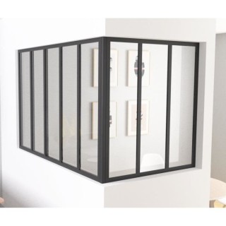 OPTIMUM Poteau d'angle pour verriere Gris - 108 cm