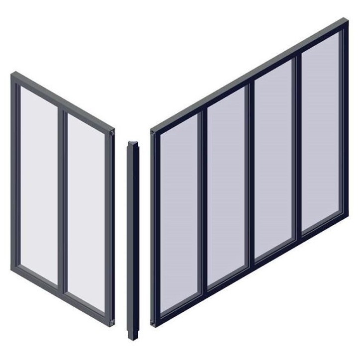 OPTIMUM Poteau d'angle pour verriere Gris - 108 cm