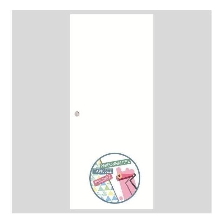 OPTIMUM - Kit porte coulissante + rail + bandeau pret a peindre - H.20