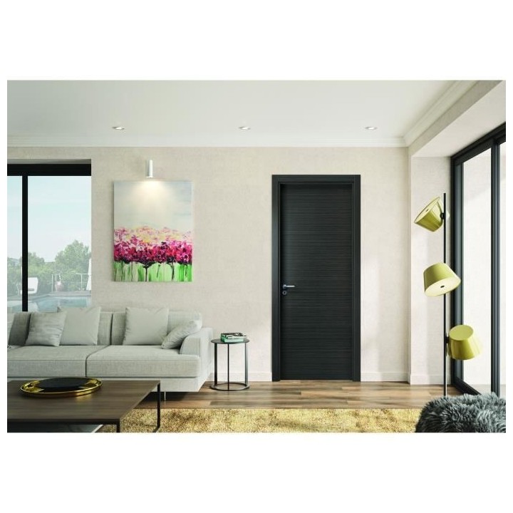 OPTIMUM Bloc Porte ajustable décor chene foncé MILANO - 204 x 73 cm