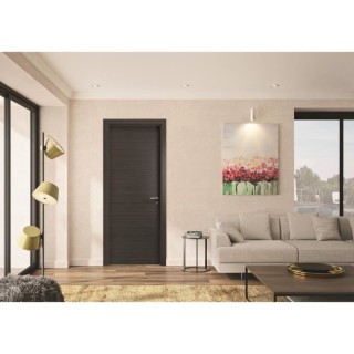 OPTIMUM Bloc Porte ajustable décor chene foncé MILANO - 204 x 83 cm