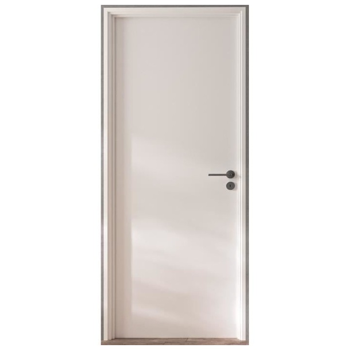 OPTIMUM Bloc Porte ajustable DÉCOR BLANC - poussant Gauche/poignée a