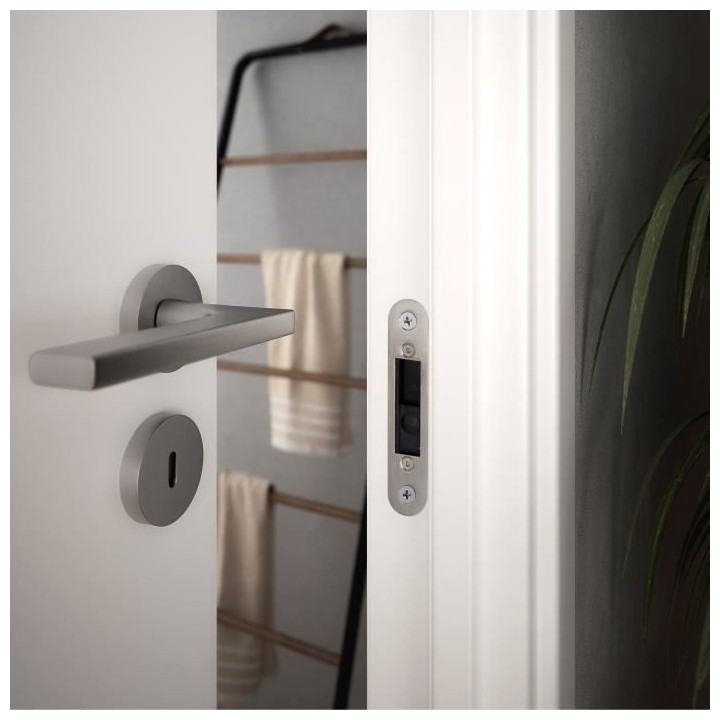 OPTIMUM Bloc Porte ajustable DÉCOR BLANC - poussant Gauche/poignée a