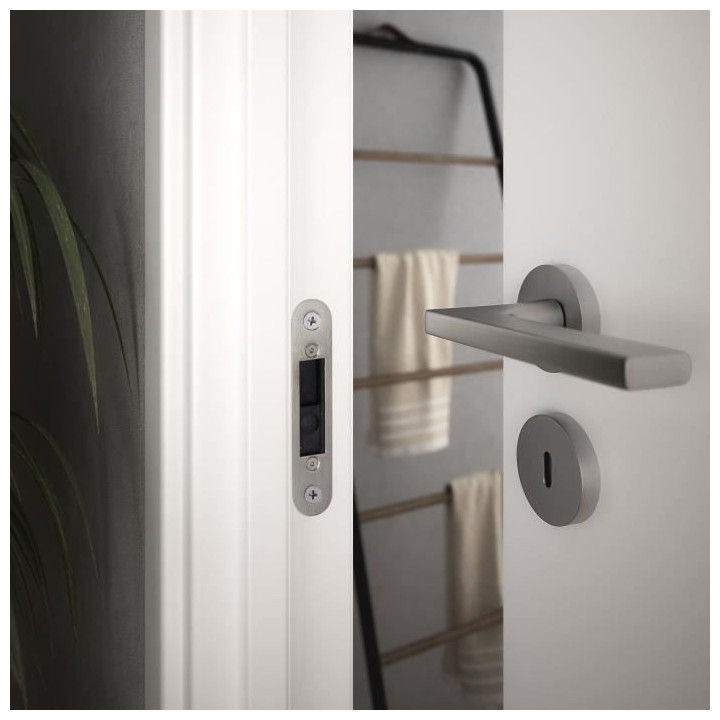 OPTIMUM Bloc Porte ajustable DÉCOR BLANC - poussant Droit/poignée a