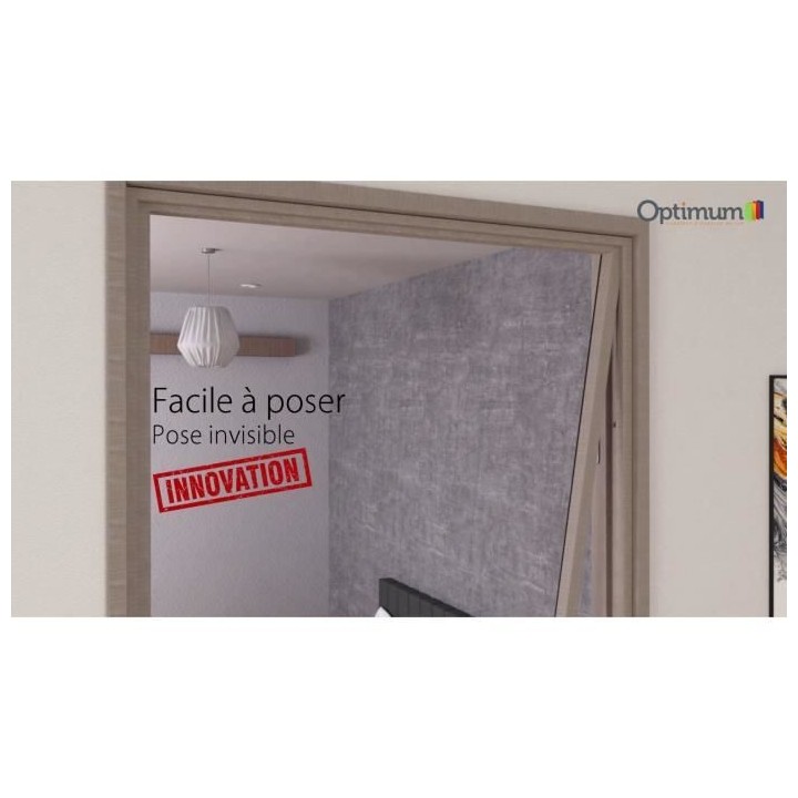 OPTIMUM Bloc porte blanc - poussant gauche - 830 mm