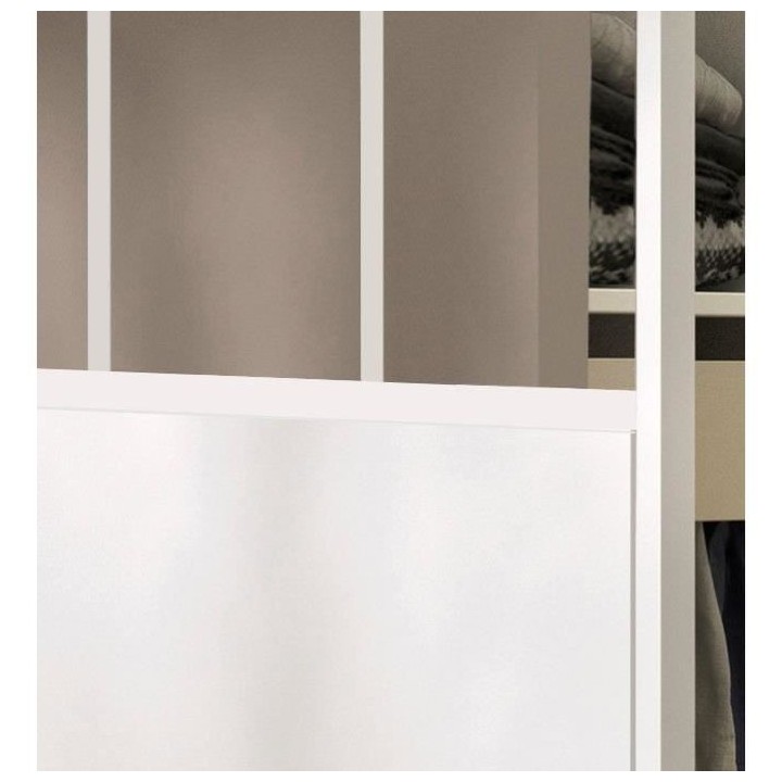 OPTIMUM - Kit porte coulissante + rail + bandeau Atelier - H 204 x L 9