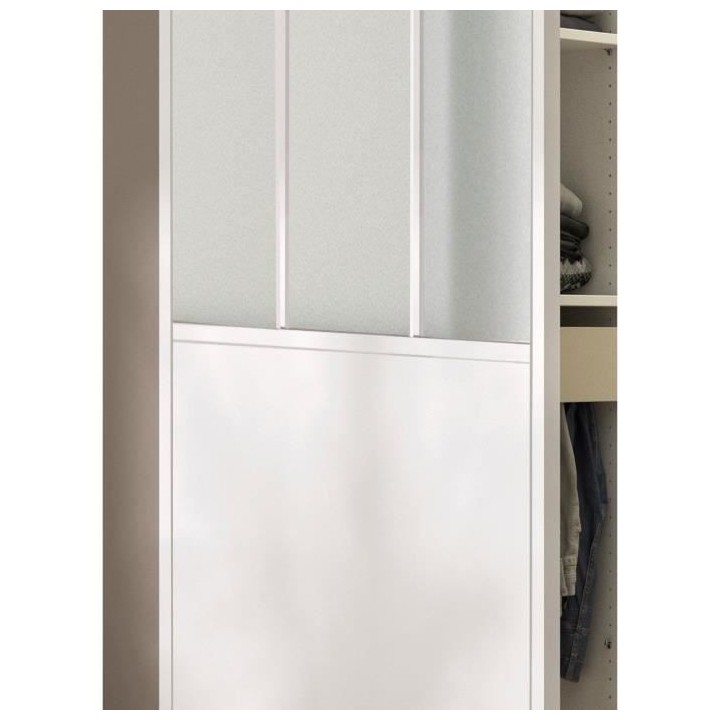 OPTIMUM Kit porte coulissante ATELIER BLANC 204 x 93 cm + rail 2 amort