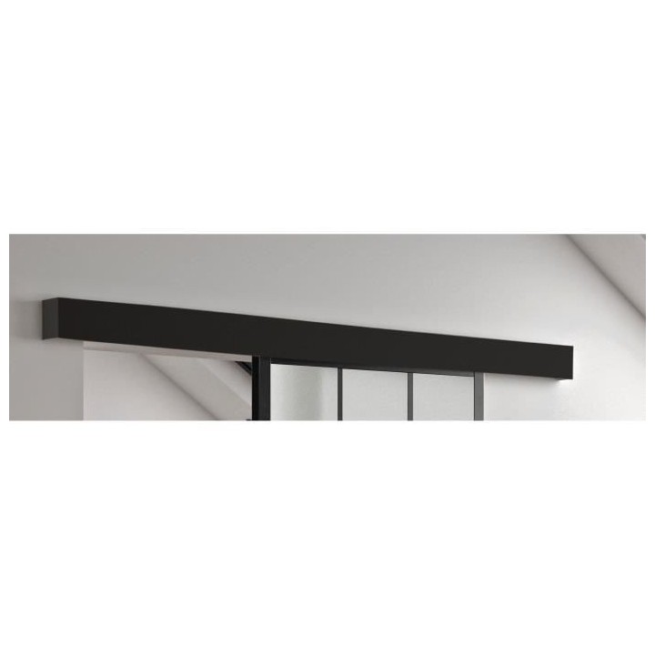 OPTIMUM Kit porte coulissante + rail Atelier - H204 x L83 x P4 cm - No